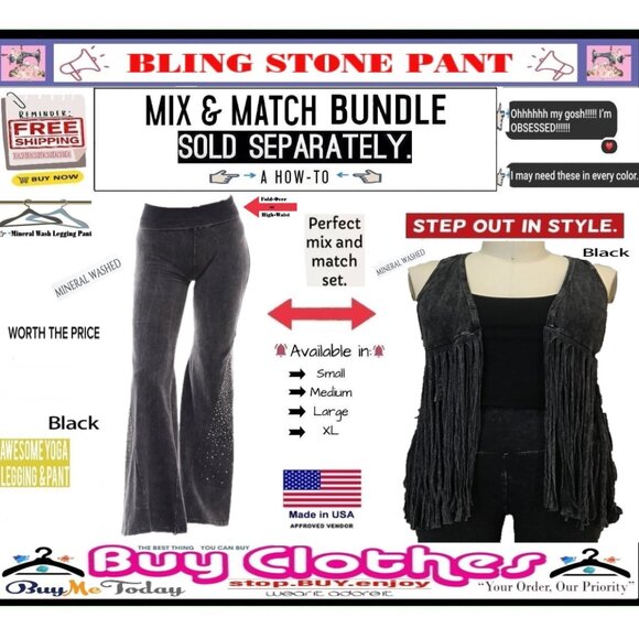 ✅BULLY Fold Over GEM STONE➕🆒 LEGGING PANT High Waist Mineral Wash 💸BUY NOW‼️🟢 - Picture 3 of 16